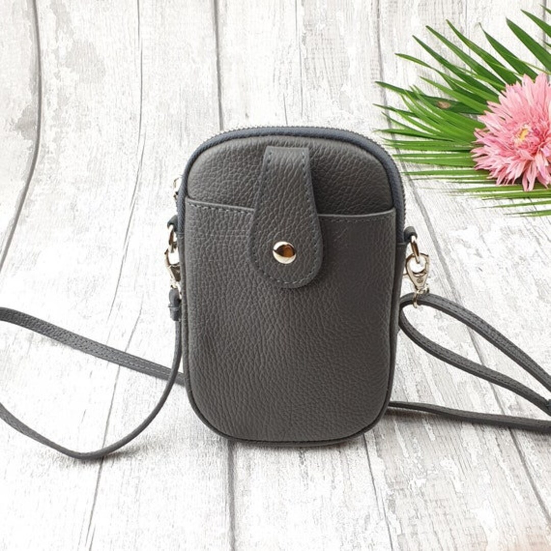 Grey crossbody purse sale