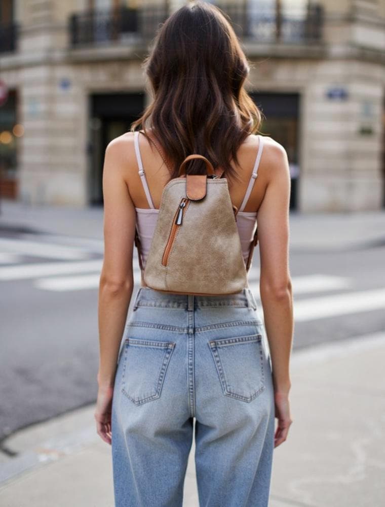 Mini Ruck Backpack Mini Beige Rucksack: Convertible Backpack Crossbody Bag - Etsy
