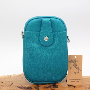 Ocean Blue Crossbody Leather Phone Bag/Pouch