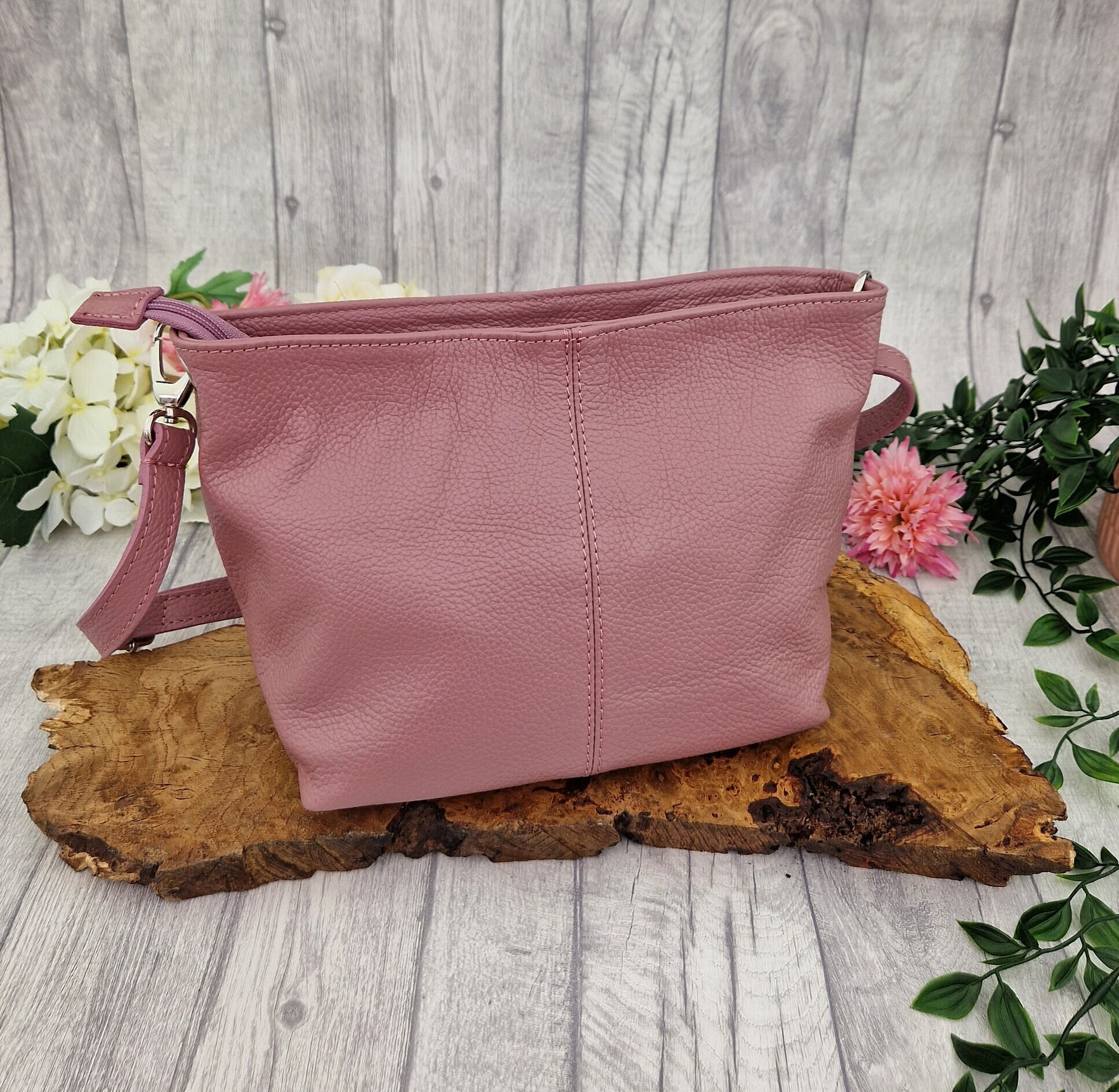 Leather Tote, Suede Bag, Shoulder Bag, Blush Pink Leather Bag, Soft Leather Bag,  Magnet Closer, Lightweight Leather, Carry Bag, Tote Bag 