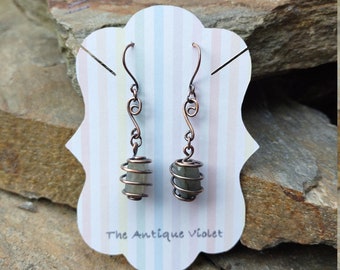 Labradorite Wrapped Earrings