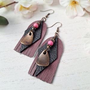 Leather Earrings Dangle Earring Faux Leather Jewelry Lightweight Earrings Gift For Holiday Hypoallergenic Earrings For Casual Wear