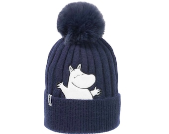 Kinder Mütze Moomin für Mädchen und Jungen - Blaue Beanie