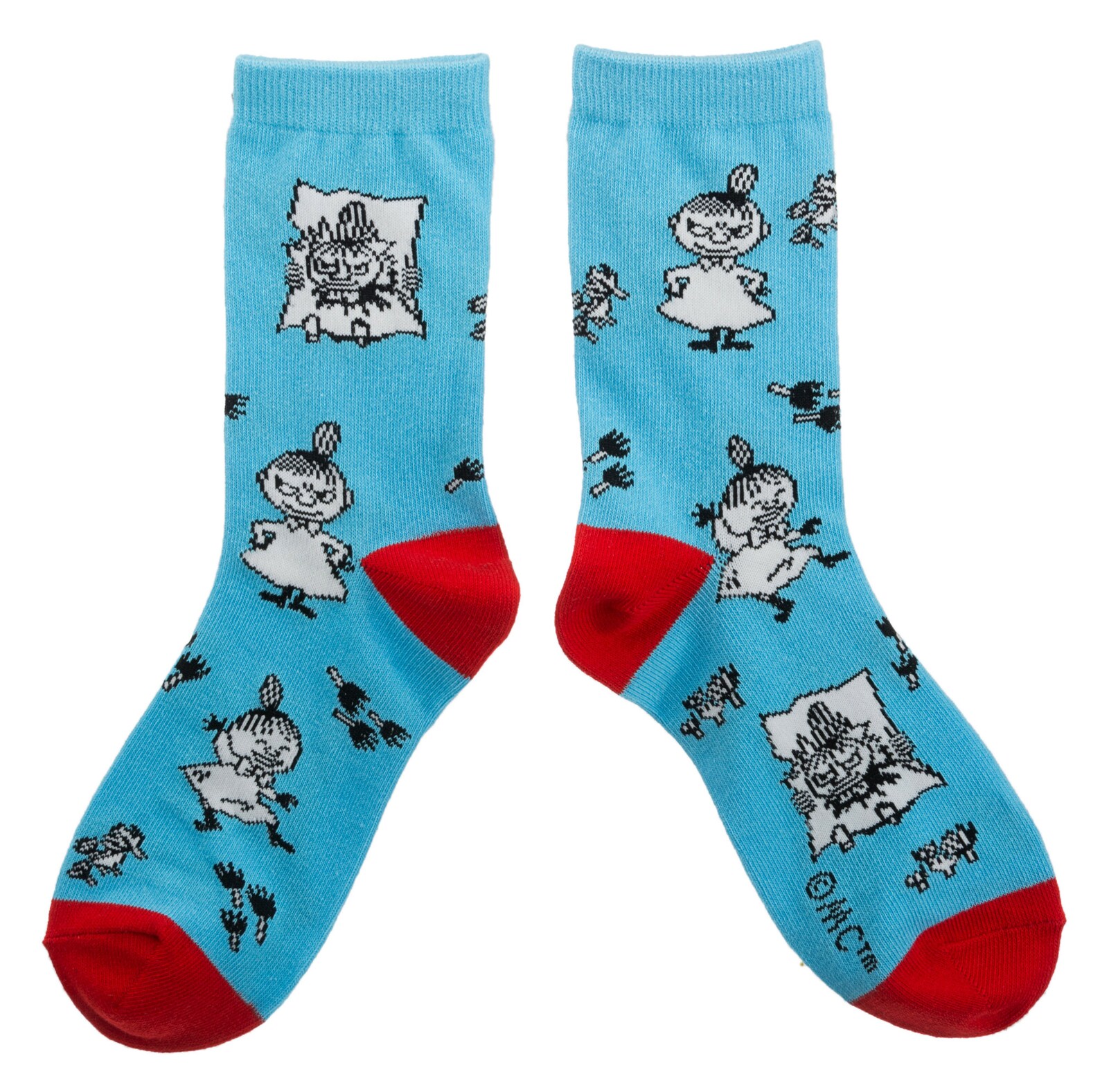 Moomin Socks for Women Little My Light Blue & Red | Etsy
