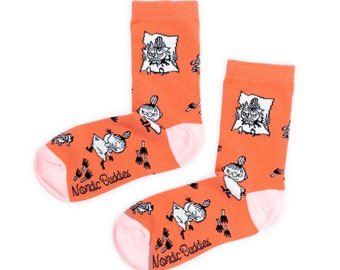 Moomin Socks for Women - Little My Red & Pink