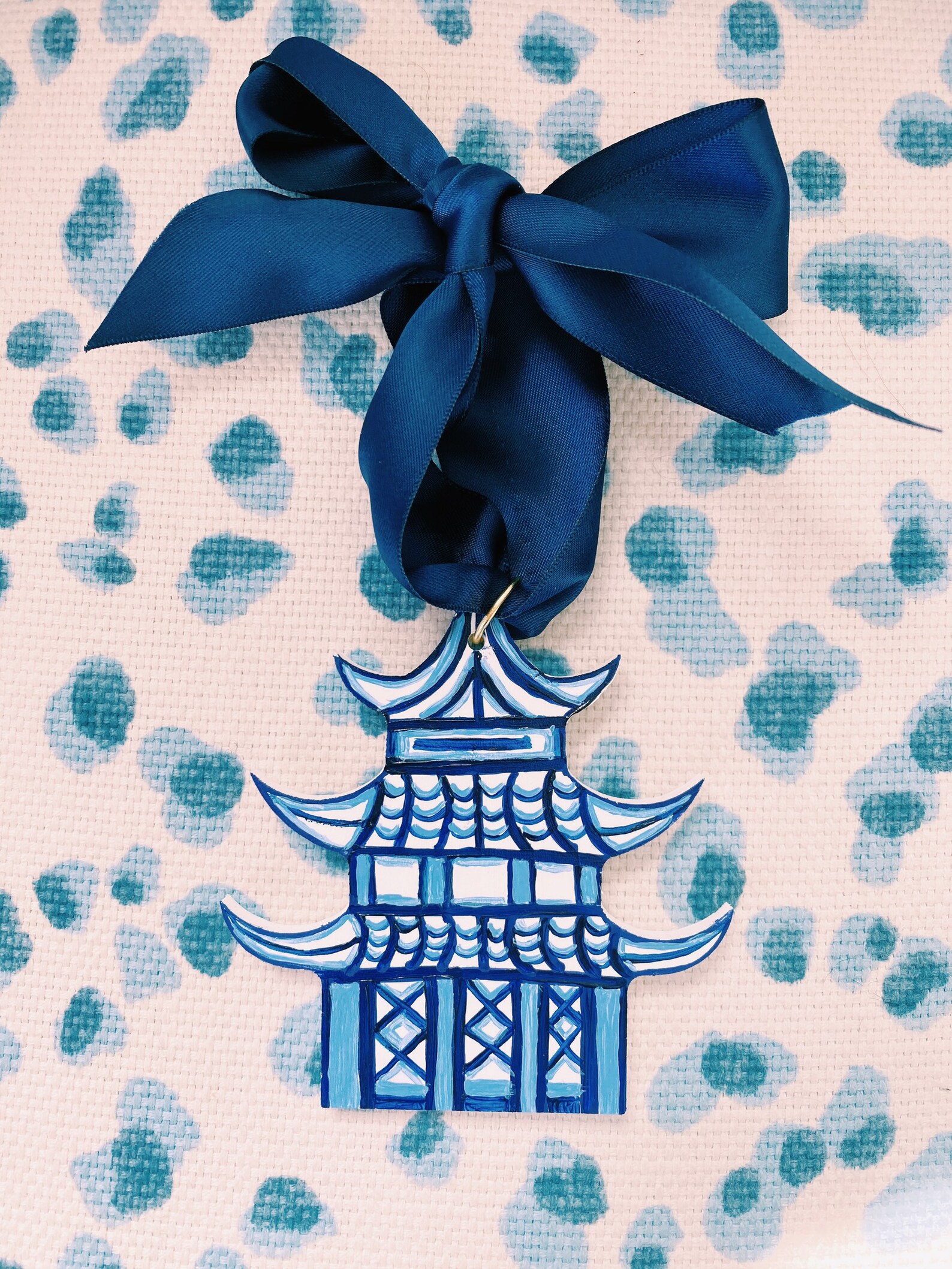 Pagoda chinoiserie Christmas ornament chinoiserie Christmas Etsy