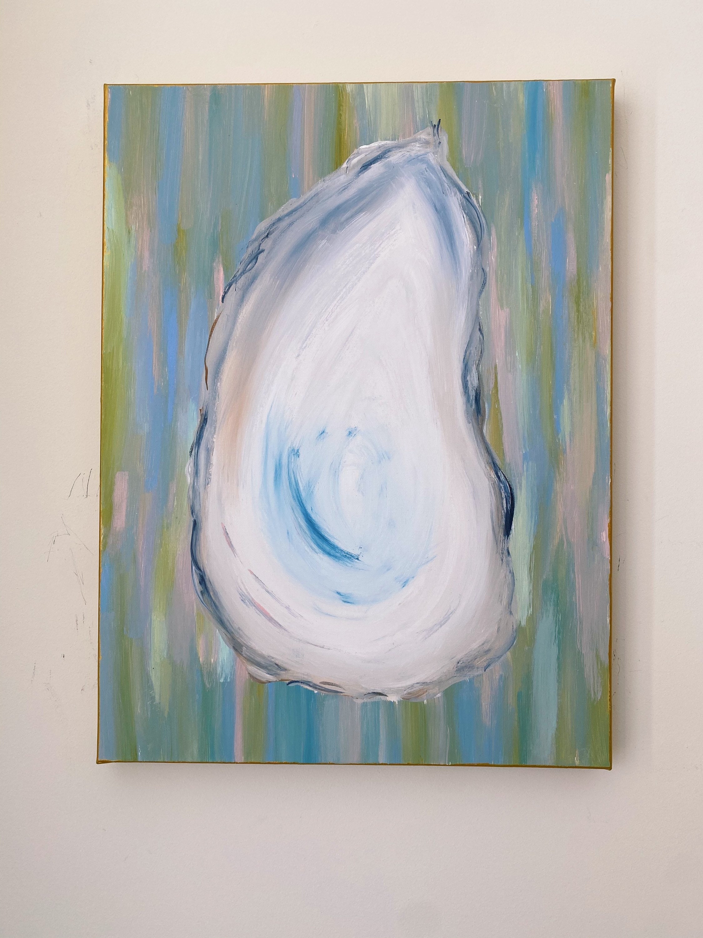 Oyster painting oyster wall art coastal wall art Etsy