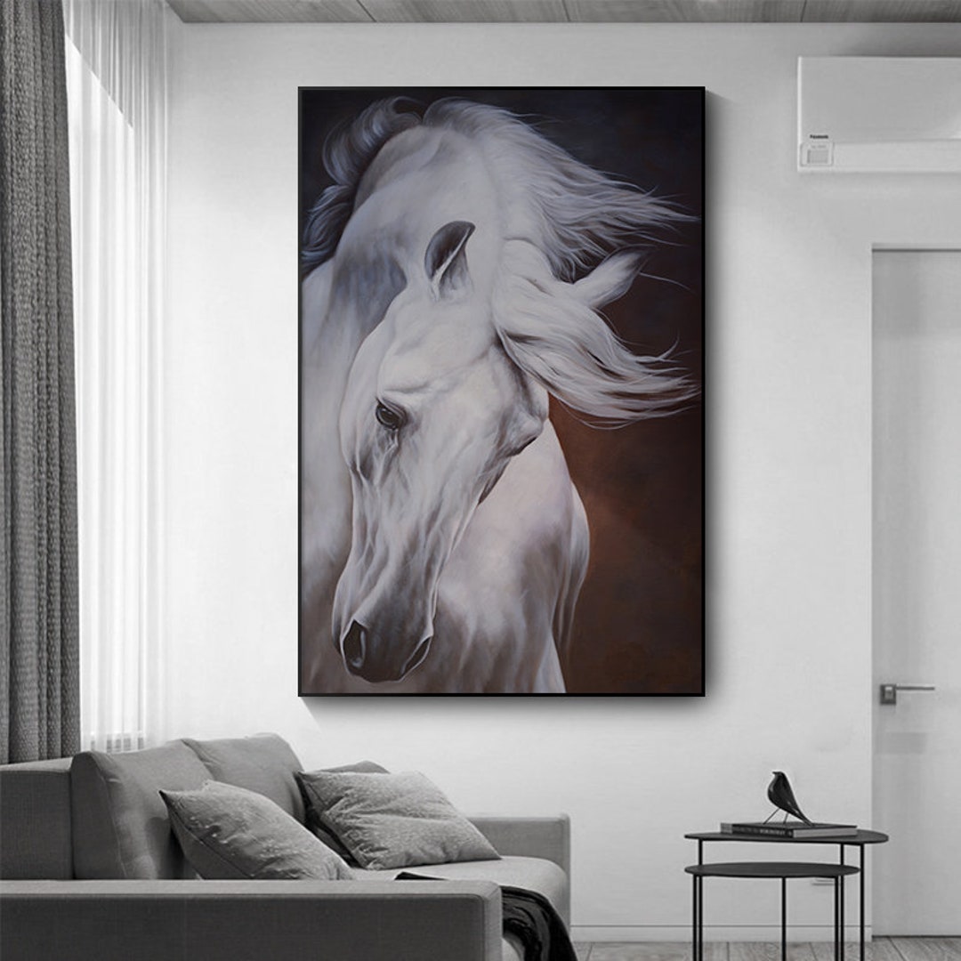 Horse Print Printable Wall Art Poster Black and White Horse - Etsy