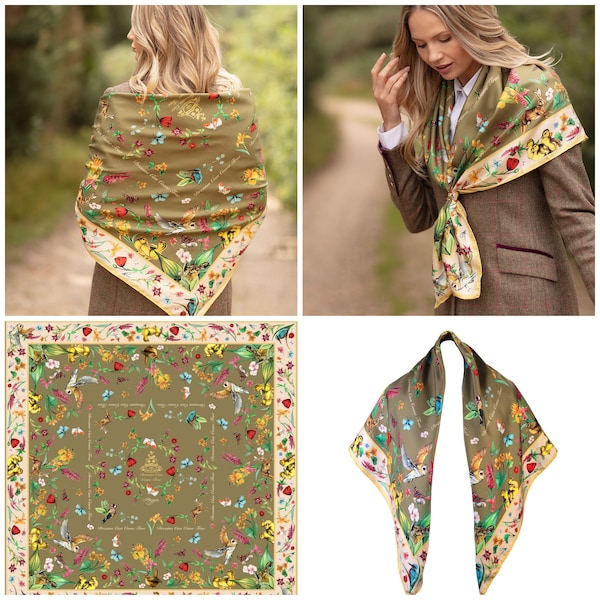 100% Luxurious Silk Extra Large Square Scarf Shawl Wrap For Women 39x39 Inch For Evening Dresses