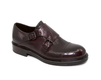 Prugna Leather Buckle Shoe--Made in Italy