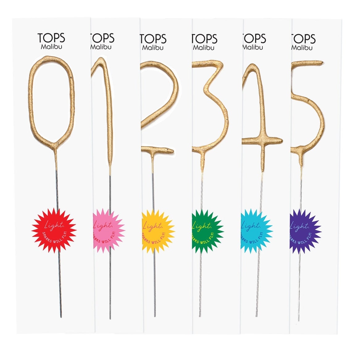 Large Sparkler Number Candles Etsy