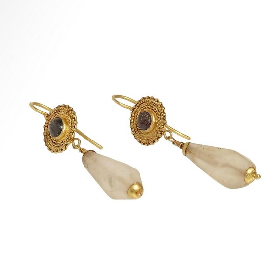Roman Gold Drop Earrings--2nd Century A.D. - image 6