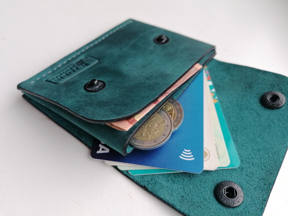 Handmade Unisex Pocket Size Wallet, Leather Minimalist Slim Card Holder