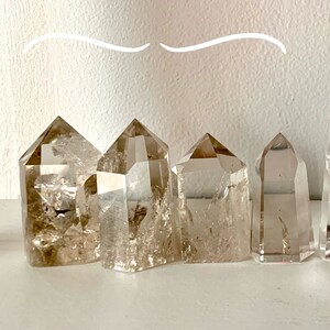 Champagne Smokey Quartz Point: Natural Crystal from Brazil
