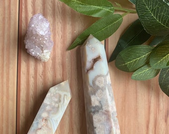 Torre de Ágata Flor: Punta de Cristal de Flor de Cerezo Sakura