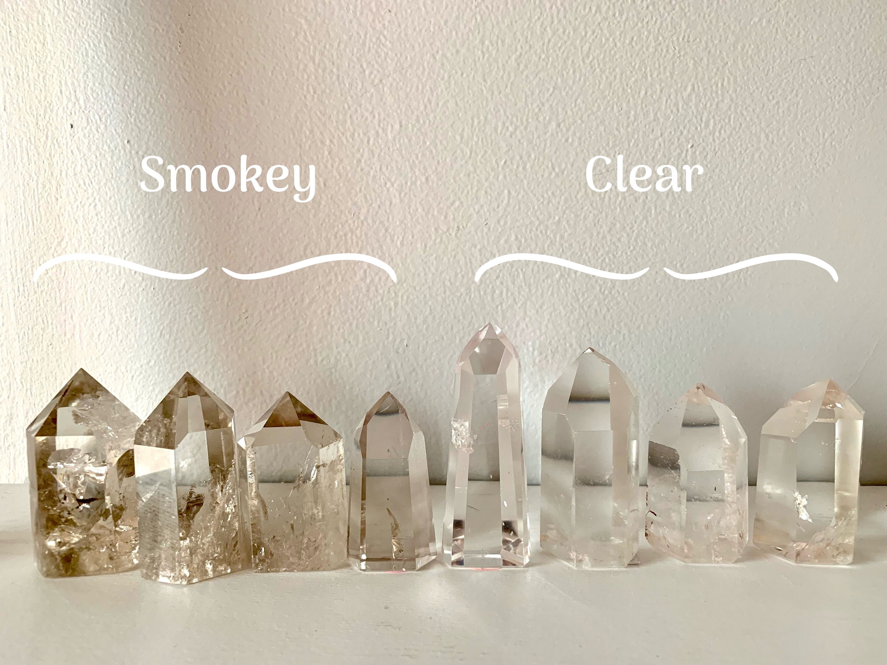 Smokey Quartz Points | Champagne Smokey Quartz| Pale Smokey Quartz  | Natural