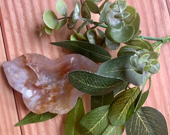 Cuenco de mariposa con ágata y flores: Bandeja para purificar el aire con Sakura