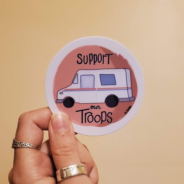 Support Our Troops Sticker • DoodleAllDayy • Save the USPS • I Love the Post Office • Laptop Decal • Vinyl Stickers