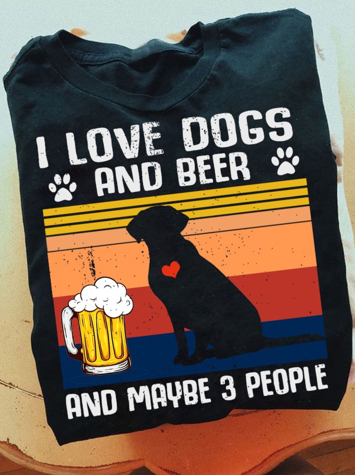 I Love Dogs And Beer And Maybe 3 People Funny TShirt Dog Etsy