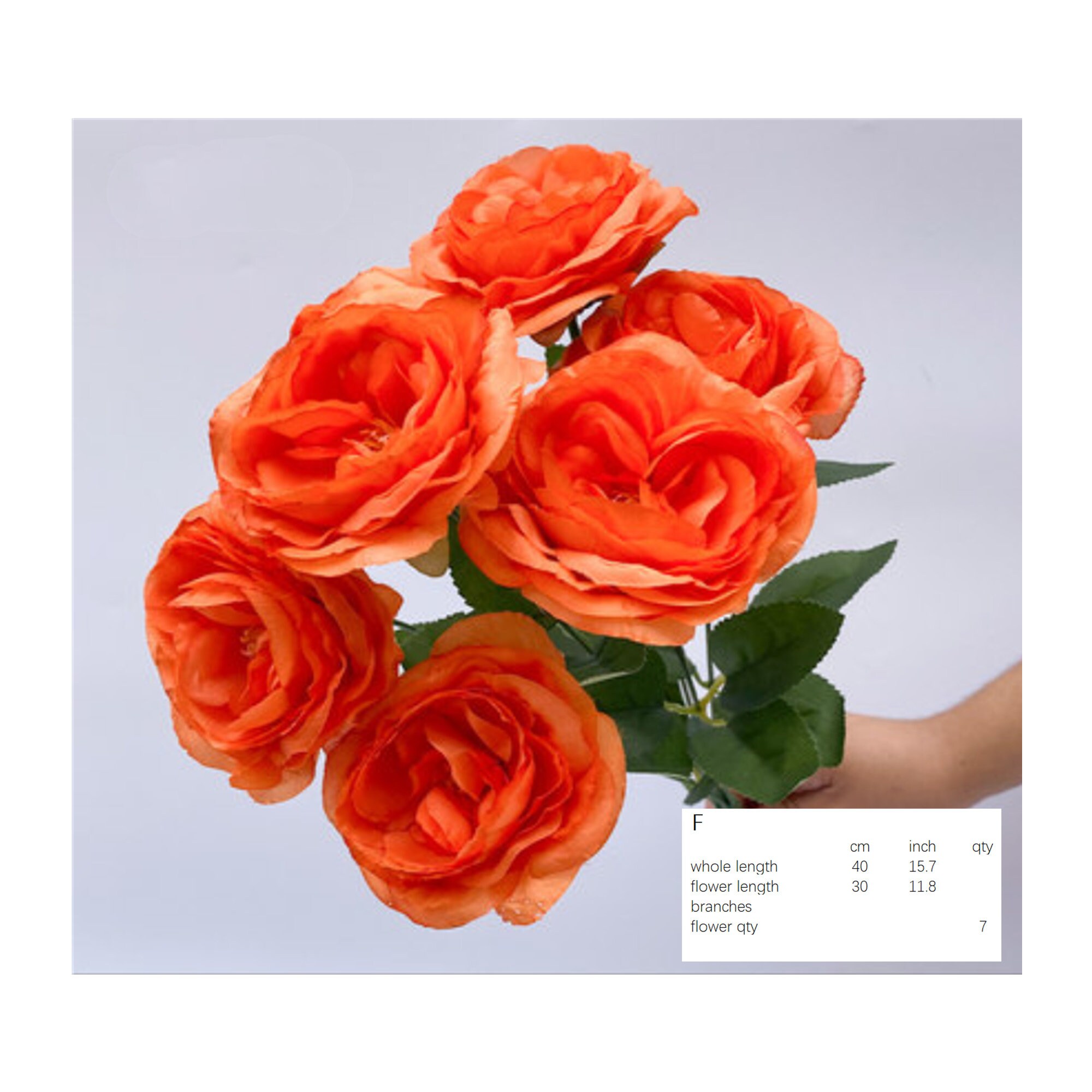 Real Touch Orange Artificial Flowers/Silk Flowers/Faux Etsy
