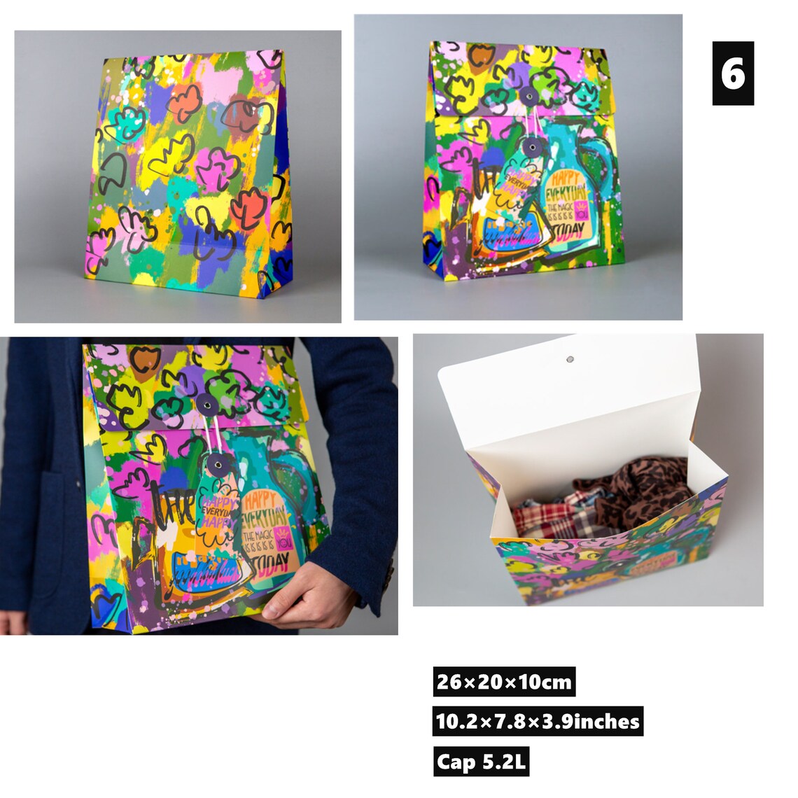 Paper Bag/Gift Bag/Pop Arts/Street Arts/Sketching Bag/Storage Etsy