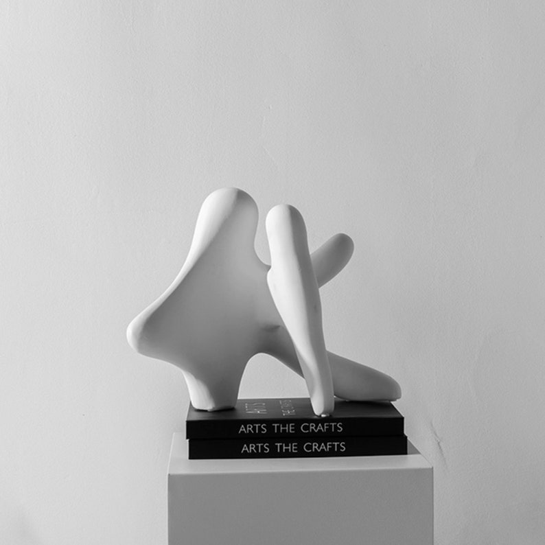 Dancing Abstract SculptureBlackWhiteDancer GiftsGifts for HerCouples giftCeramicElegance StatuesWedding giftAnniversary
