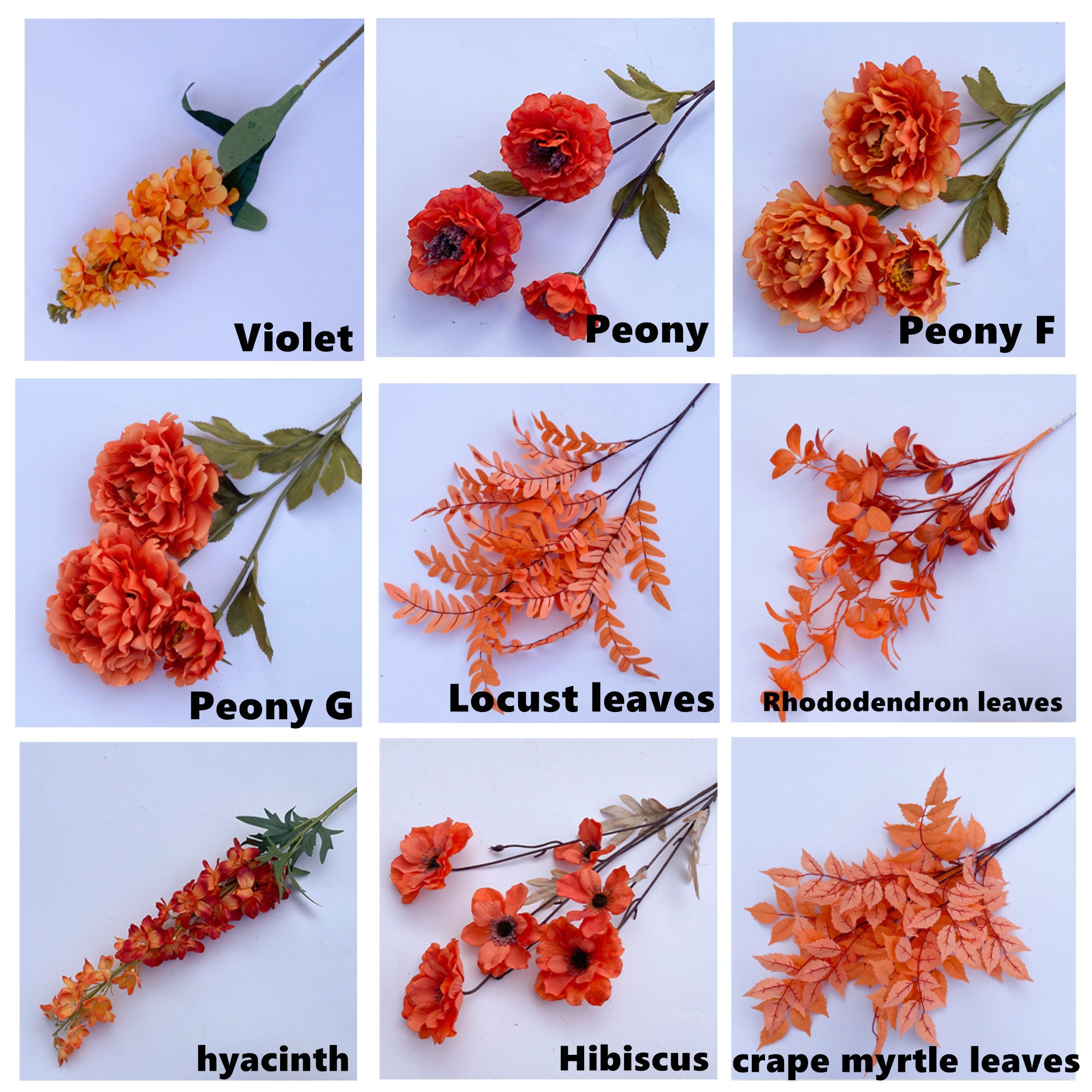 Orange Faux Flower/Silk Flowers/Artificial Flowers/Home/Party/ Etsy