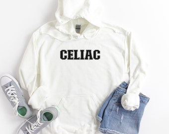 Sweat à capuche pour coeliaque, Pull pour coeliaque, Sweat-shirt pour coeliaque, Sweat à capuche sans gluten, Sweat-shirt sans gluten, Cadeau pour coeliaque, Vêtements pour coeliaque, Université coeliaque