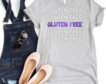Gluten Free Tshirt, Gluten Free Gift, Womens Coeliac Gift, Coeliac Shirt, Fun Celiac Tshirt, Celiac Gift, Coeliac Clothes, Celiac Clothes