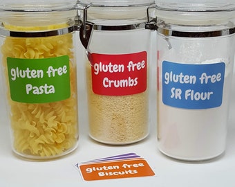 Gluten Free Kitchen Starter Pack Stickers, Gluten Free Sticker, Allergy Sticker, Coeliac Pantry, Pantry Sticker, Coeliac Kitchen, Coeliac