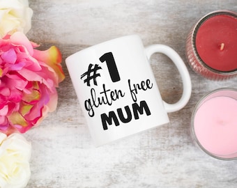 Number 1 Gluten Free Mum Gift, #1 Gluten Free Mum Mug, Coeliac Mum Mug, Gift For Gluten Free Mum, Gluten Free Mothers Day, Coeliac Mum Gift