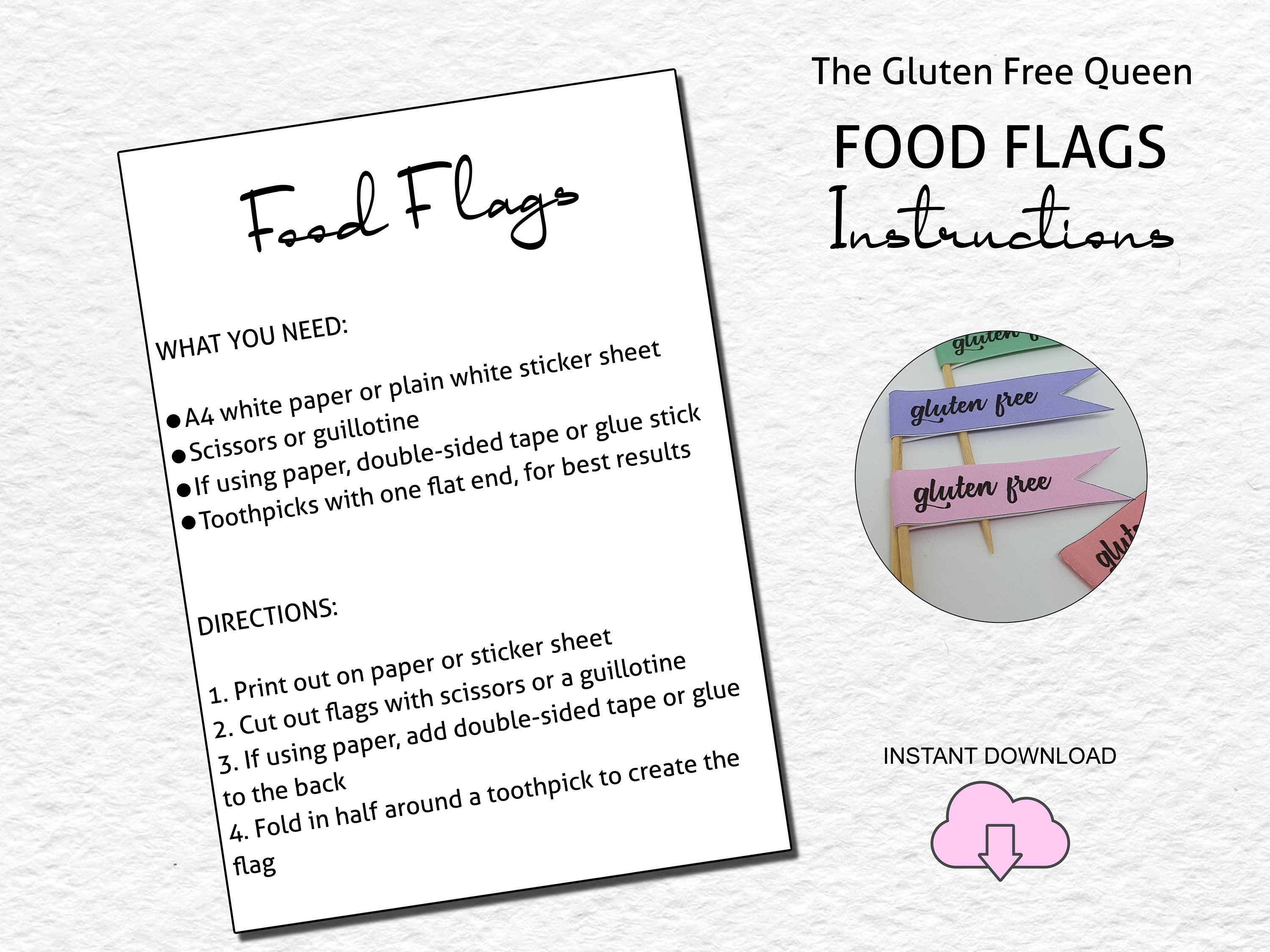 Low FODMAP Food Flag Low FODMAP Cooking Allergy Cooking Low Etsy
