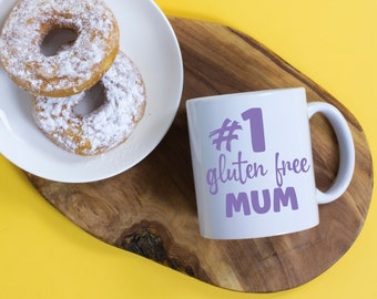 Number 1 Gluten Free Mum Gift, #1 Gluten Free Mum Mug, Coeliac Mum Mug, Gift For Gluten Free Mum, Gluten Free Mothers Day, Coeliac Mum Gift