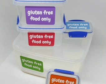 Gluten Free Food Only Stickers, Gluten Free Sticker, Allergy Sticker, Coeliac Pantry, Kitchen Stickers, Gluten Free Kitchen, Pantry Sticker