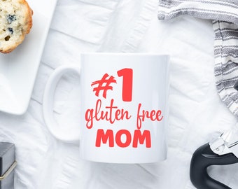 Number 1 Gluten Free Mom Mug, #1 Gluten Free Mom Mug, Celiac Mom Mug, Gift For Gluten Free Mom, Gluten Free Mothers Day Mug, Celiac Mom Gift