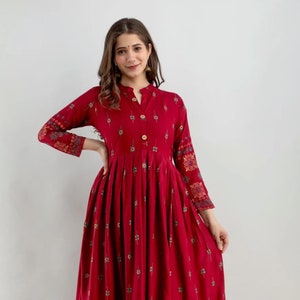 New special summer launch printed gown anarkali kurti ,Ladies dress ,gown maxi dress for women ,gift for her ,free shipping,Designer kurti