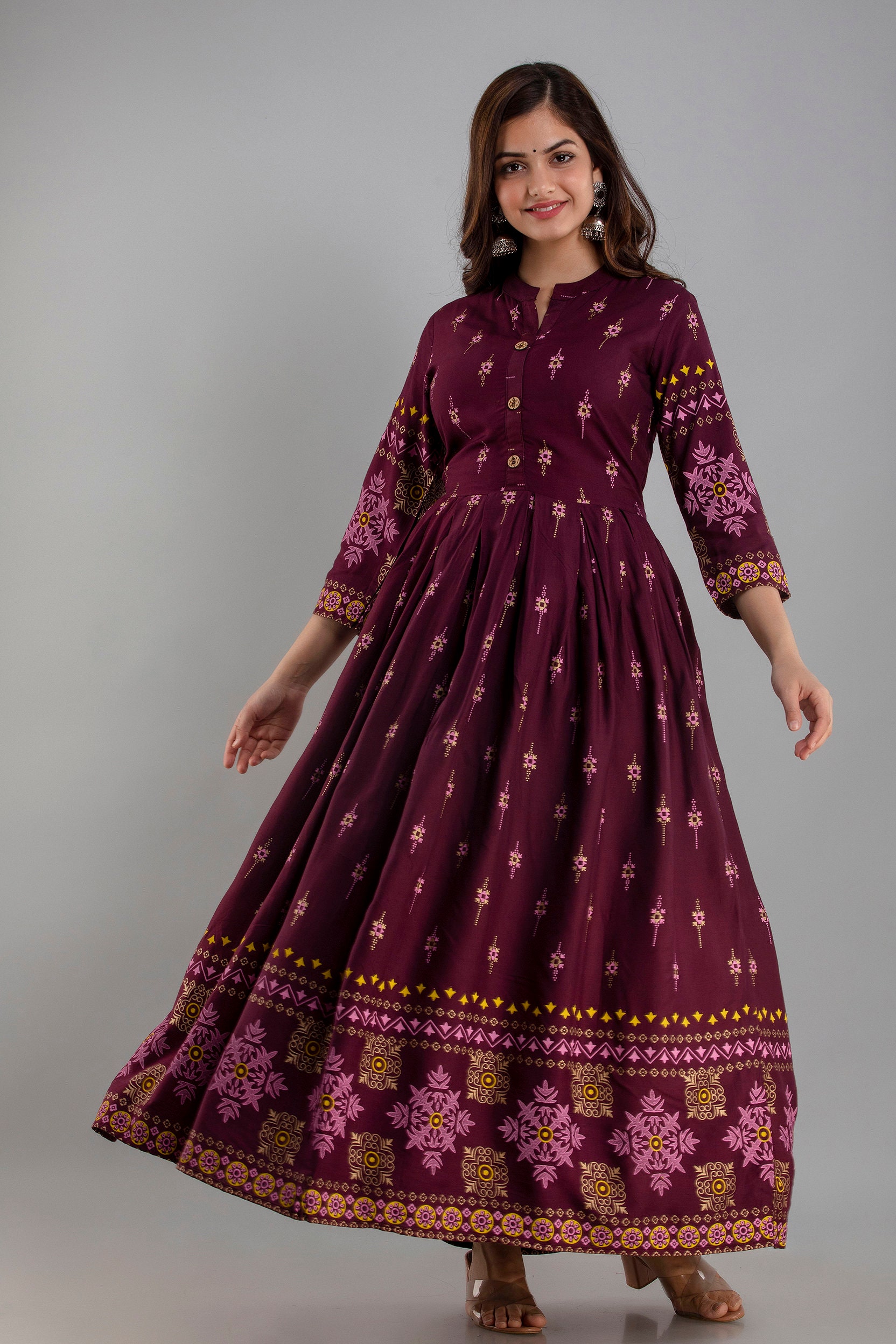 New Special Summer Launch Printed Gown Anarkali Kurti ladies Etsy