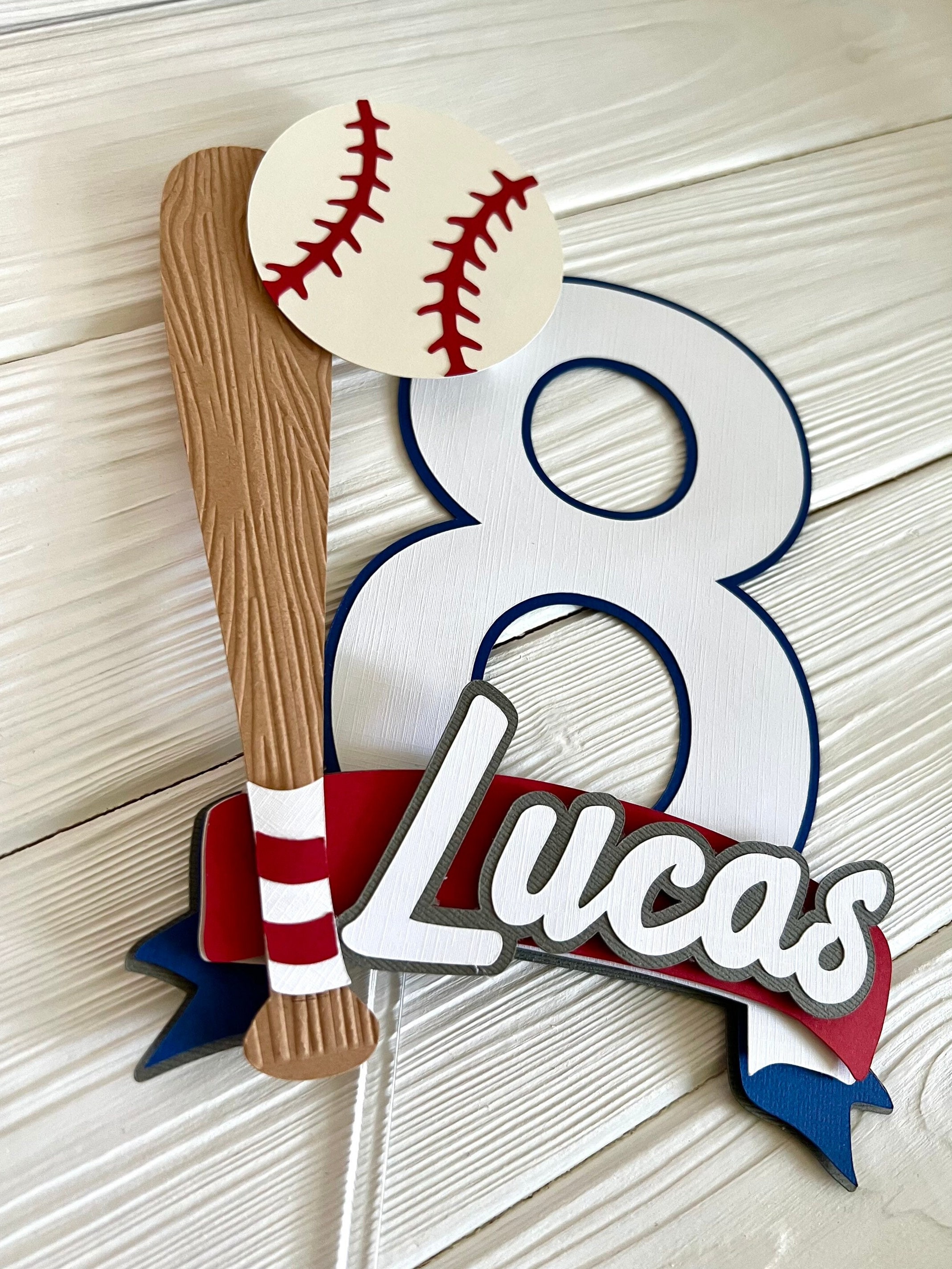 Baseball Cake Topper, Personalized Baseball Cake Topper, Baseball Theme Party, Baseball Decor, Baseball Number Cake Topper, Cake Topper - Etsy