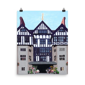 London Travel Art Print | Liberty London | UK Landmark Poster | Europe Art | Traveler Gift | Travel Memories | Travel Decor | Home Decor