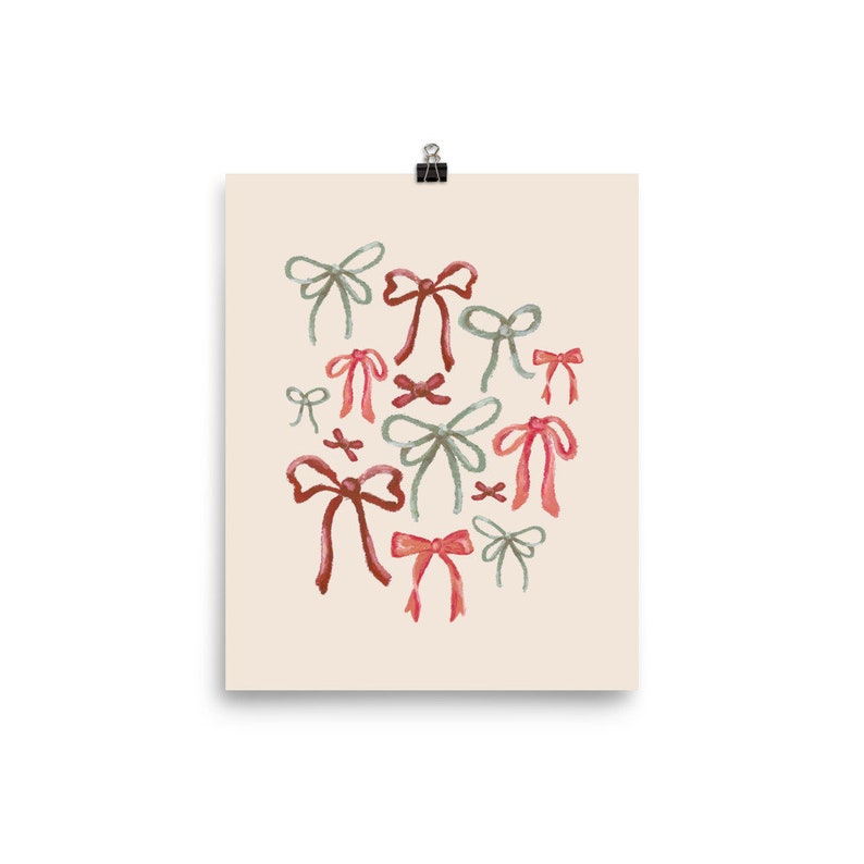 Coquette Bow Wall Art | Girl Wall Decor | Preppy Soft Aesthetic Poster ...