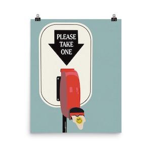 Smiley Face TicketMaschine | Illustration | Motivationsdruck