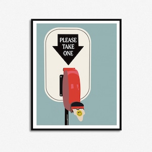 Smiley Face Ticket Machine / Ilustración / Impresión motivacional / Descarga digital