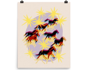 Year of the Horse Print | Horse Themed Wall Art | Trendy Prints