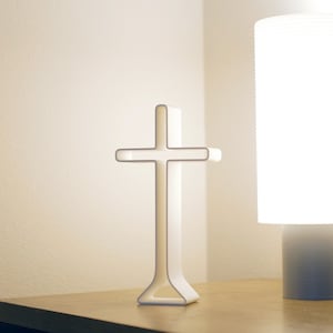 Standing Cross, Desk Cross, Decorative Cross on Stand, Cross with Base, Shelf Home Decor, Cross with Stand, Christian Gift | BLESSING