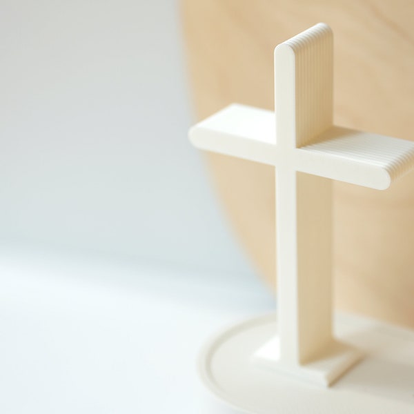 Standing Cross, Minimalist Desk Cross, Table Top Cross, Cross with Base, Christian Home Shelf Decor, Cross with Stand, Simple Cross  | HERE