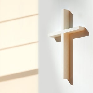 Wall Cross, Wall Hanging Large Cross, Cross Decor, Cross Ornament, Simple Minimalist Cross for Home Church Decor Gifts | LARGE FAITH