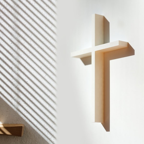 Cross, Wall Cross, Cross Decor, Minimalist Cross, Religious Cross, Wall Crosses for Home, Christian Gifts, Simple White Cross, Jesus Cross