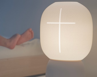 Modern Cross Desk Lamp, Christian Nursery Decor, Minimalist Bedroom Lamp