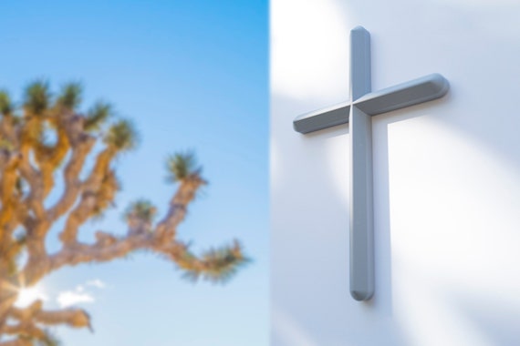 Minimalist Wall Cross, Christian Home Decor, Baptism Gift