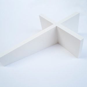 Wall Cross, Wall Hanging Cross, White Cross, Christian Cross Wall Decor, Wall Crosses for Home, Modern and Contemporary Cross | TWELVE